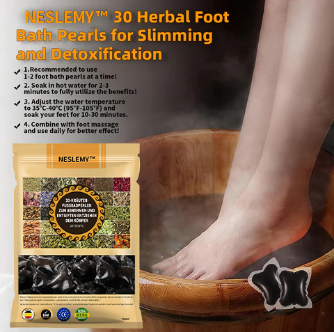 NESLEMY™ 30-Herb Slimming & Detox Foot Bath Beads-🦵👩‍⚕️(LANA Certification, Lymphatic Association of America)
