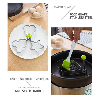 Five-piece egg-frying kit [includes oil brush + separator]🔥