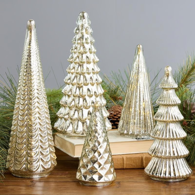 🎄✨ Christmas Tree Ornaments Series: A set of 5 illuminated trees 🎉