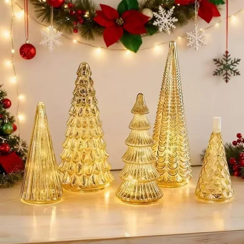 🎄✨ Christmas Tree Ornaments Series: A set of 5 illuminated trees 🎉