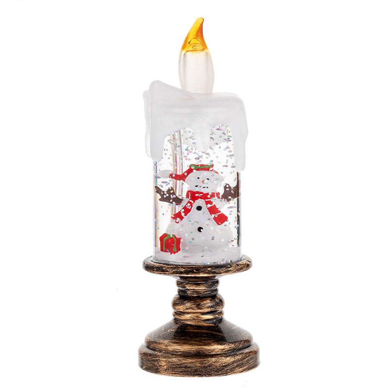 🎅🎄Battery Operated Lighted Christmas Snow Globe Candle🕯